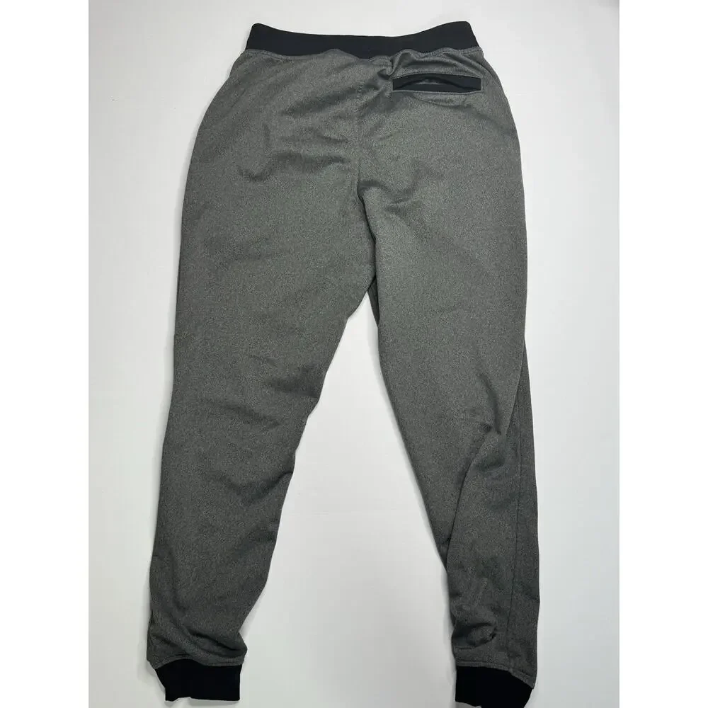 Under Armour Mens Medium Loose Jogger Pants Gray Athletic Zip Pocket Sweatpants